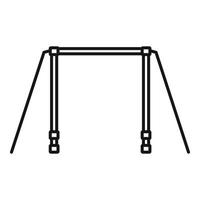 Horizontal bar icon, outline style vector