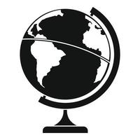 Geographic planet icon, simple style. vector