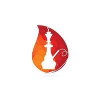 hookah drop shape concept logo. Set of hookah and accessory stock vector illustration.