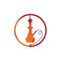 diseño vectorial del logotipo de hookah y shisha. conjunto de cachimba y accesorios ilustración vectorial de stock. vector