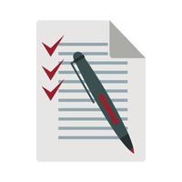 To do list icon, flat style vector