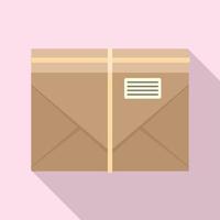 Post letter icon, flat style vector