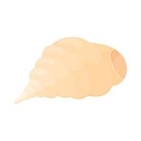 Seashell icon in cartoon style vector