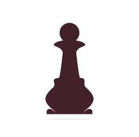 ilustración del vector de plantilla de diseño de logotipo de ajedrez