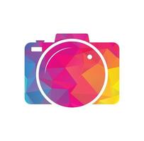 ilustración vectorial del logotipo de la cámara. icono de cámara fotográfica en el estilo de diseño de moda. icono de cámara fotográfica aislado sobre fondo blanco. vector