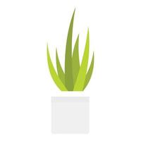 Succulent home plant icon, flat style vector