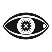 Confuse human eye icon, simple style vector