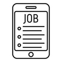 Smartphone job propose icon, outline style vector