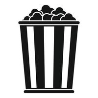 Cinema popcorn icon, simple style vector