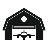 Hangar terminal icon, simple style vector