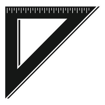 Angle metric ruler icon, simple style vector