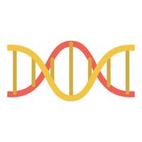 Dna structure icon, flat style vector