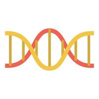 Dna structure icon, flat style vector