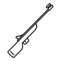 Biathlon rifle icon, outline style vector