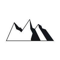 Mountains icon, simple style vector