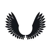 Wing icon, simple style vector