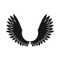 Wing icon, simple style vector