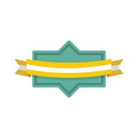 Badge ribbon icon, flat style vector