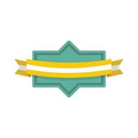 Badge ribbon icon, flat style vector