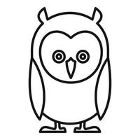 Owl kid icon, outline style vector