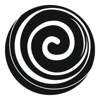 Spiral cake icon, simple style vector