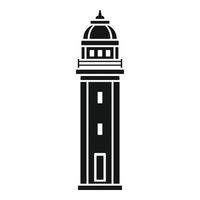 Sea lighthouse icon, simple style vector