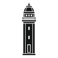 icono de faro de mar, estilo simple vector