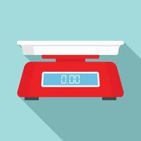 Vegetables digital scales icon, flat style vector