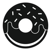 Donut icon, simple style vector