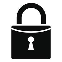 Padlock icon, simple style vector