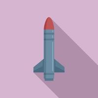 Missile fire icon, flat style vector