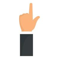 Hand finger shows icon, flat style vector