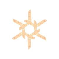 Light pink abstract shape icon, cartoon style vector