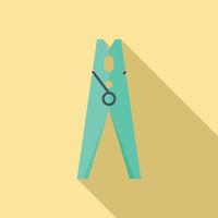 Album clothes pin icon, flat style vector