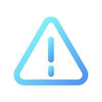Caution sign pixel perfect gradient linear ui icon. Warning about error. Important notification. Line color user interface symbol. Modern style pictogram. Vector isolated outline illustration