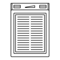 Power solar bank icon, outline style vector