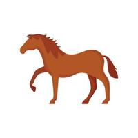 icono de caballo de equitación, estilo plano vector