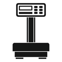 Digital scales icon, simple style vector