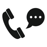 Call center help icon, simple style vector