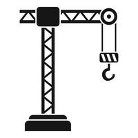 Building crane icon, simple style vector