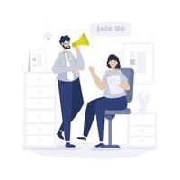 Be our team job recruitment illustration design vector