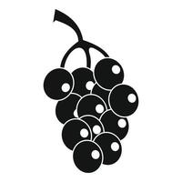 Ripe grape icon, simple style vector