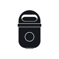 Trash can icon, simple style vector