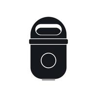 Trash can icon, simple style vector