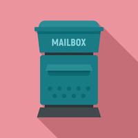 Mailbox icon, flat style vector