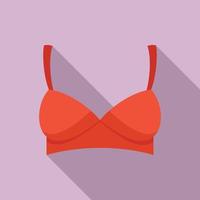 Small bra icon, flat style vector