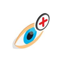 Vision farsightedness icon, isometric 3d style vector