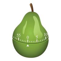 Pear timer mockup, realistic style vector