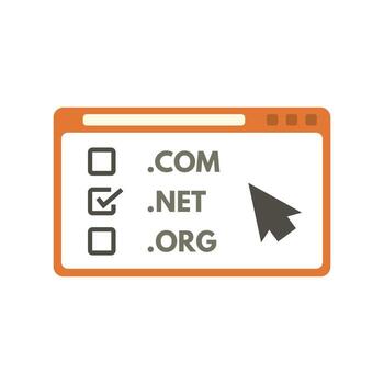 Web domain icon, flat style vector