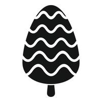 Christmas pine cone icon, simple style vector